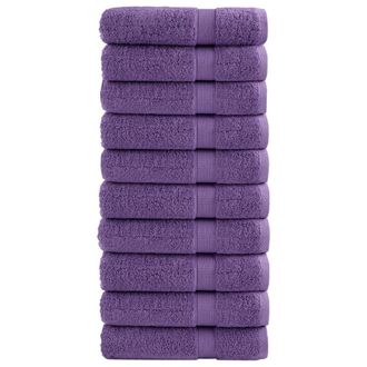 Berkfield Home Premium Bath Towels SOLUND 10 pcs 100x150 cm 600 gsm in Purple