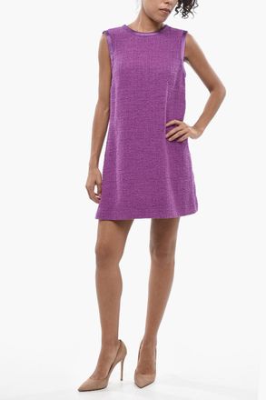 Dolce & Gabbana Sleeveless A-Line Dress in Solid Color Dolce & Gabbana