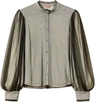 Twinset Camicia - Dames - Blouses - Zwart - L - Tule - Overhemden