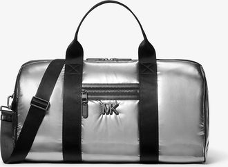 Michael Kors Brooklyn Medium Metallic Puffy Duffel Bag