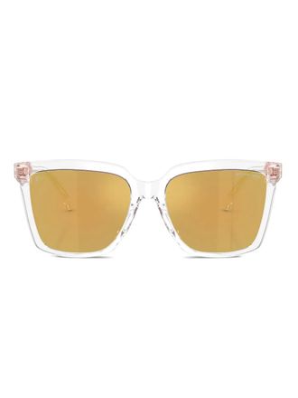 Michael Kors clear-frame logo sunglasses - White