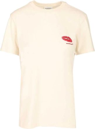 Isabel Marant Tops, Dames, Beige, L, Katoen, Zewel T-shirt