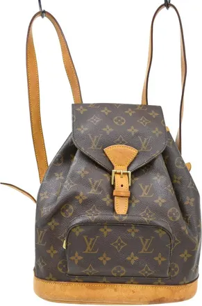 Louis Vuitton Vintage Montsouris Backpack Monogram Canvas Brown Canvas Backpack Bag (Pre-Owned)