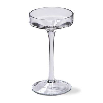 Tag Paloma Pulled Clear Glass Stem Pillar Candle Holder Small in White at Nordstrom