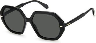 Polaroid PLD 4124/S 807/M9 Womens Sunglasses Black Size 56