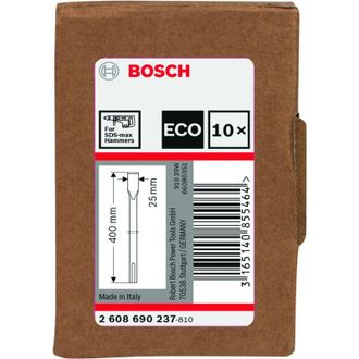Bosch Juego De Puntas Planas Sds Max De 400 Mm 10 Unidades Bosch 2608690237