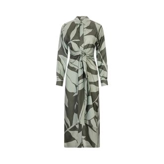 Max Mara Shirt Dresses, female, Green, Size: 2XS Robinia Midi Shirt Dress
