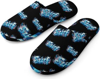 Generic Surf Mens Cotton Slippers Memory Foam Comfort House Shoes Winter Indoor Slipper for Hotel Casa Spa