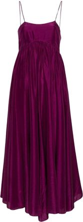 Forte_Forte empire-line silk maxi dress - women - Silk - 0 - Purple