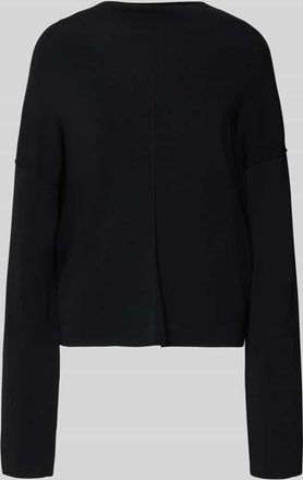 Jake*s Oversized Strickpullover mit Rundhalsausschnitt in Black, Größe XXL