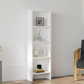 Dmora Estanter&iacute;a Civo, Biblioteca 4 Estantes, Libre Inst., Estructura Vertical, 40x20x150h Cm Blanco