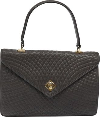 Bally Grey Leather Handbag (Pre-Owned)