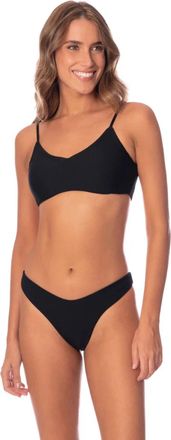 Maaji Womens Maaji Praia Bikini Top Black Stretch Reversible Bralette GBO1165