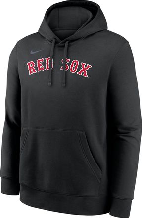 Nike Boston Red Sox Club Nike Mens MLB Pullover Hoodie in Black | NKDK00ABQ-TXY