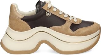 Michael Michael Kors Leren suède sneakers met plateauzool - 293 HUSK MULTI