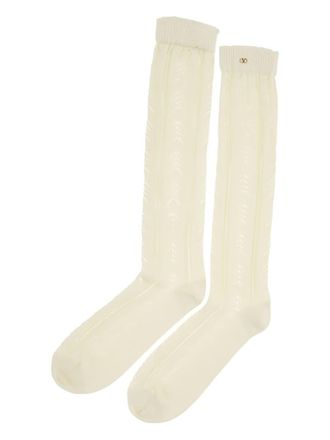 Valentino Garavani V Gold Cotton Socks