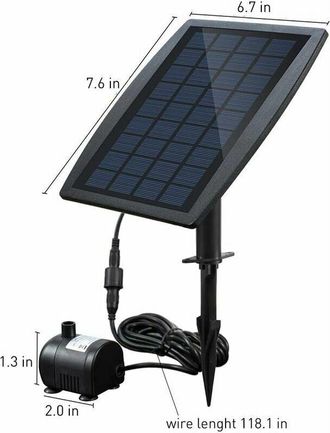 OEM Bomba Solar Para Estanque Sin Cepillo 9v 2,5w - Flujo 200l/h