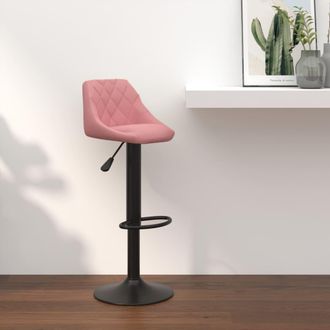 vidaXL Taburete De Cocina De Terciopelo Rosa Vidaxl