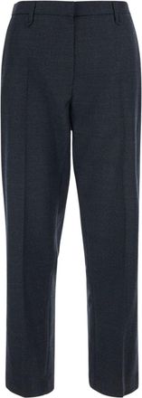 Tela Mid-Rise Tailored Wool Straight-Leg Pants