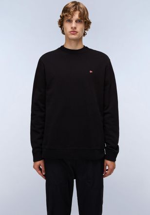Napapijri Sweatshirt NAPAPIJRI BALIS, Herren, Gr. M, schwarz, Sweatware, Obermaterial: 80% Baumwolle, 20% Polyester, unifarben, normal, Rundhals, Rippb&uuml;ndchen, 