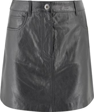 Max Mara Nappa Leather Mini Skirt