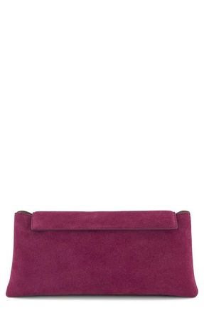 Ree Projects Elieze Suede Clutch in Cardinal at Nordstrom