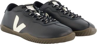 Veja Womens Jitsu Flat Black Calfskin