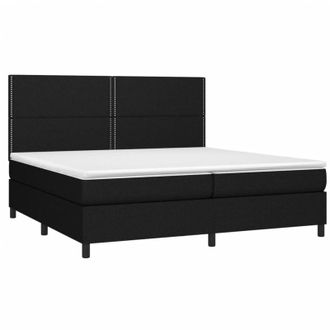 vidaXL Vidaxl - Cama Box Spring Con Colch&oacute;n Tela Negro 200x200 Cm