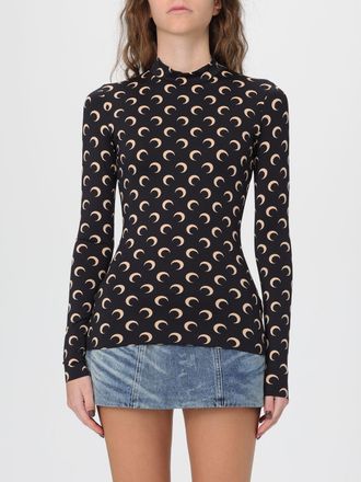 Marine Serre Top Marine Serre in jersey con motivo monogram