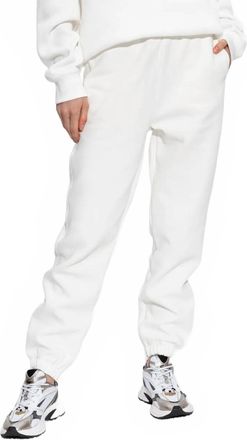Lacoste Mens Tapered Fit Fleece Sweatpants In White