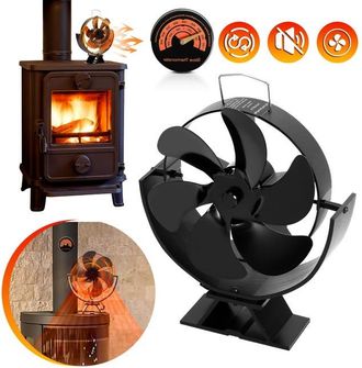 OEM Ventilador De Estufa De 6 Aspas Accionado Por Calor Para Estufas De Le&ntilde;a Y Chimeneas - Herramienta Para Chimeneas