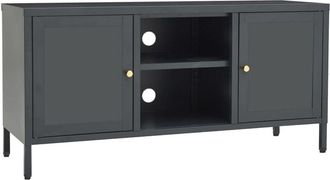vidaXL Vidaxl - tv Cabinet Anthracite 105x35x52 cm Steel and Glass