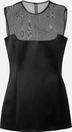 Khaite Sasmo silk-paneled satin top