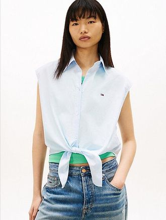 Tommy Hilfiger Camisa sin mangas con anudado delantero