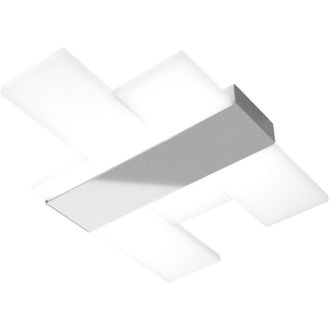 Top-Light Top-light - Plafoniera Moderna Flight Metallo Grigio Diffusore Acrilcico Sat. Bianco Led 30W