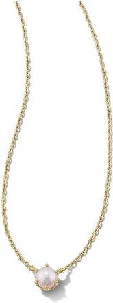 Kendra Scott Ashton Pearl Pendant Womens Necklace Womens Necklace Gold White Pearl, Brass/Pearl/Rhodium-Plated