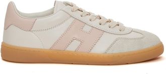 Hogan Cool H Pink Leather White Sneakers