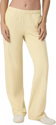 Vuori Clothing Halo Modern Straight Leg Pant In Lemon Snap Heather