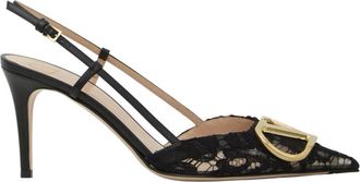 Valentino Garavani Black Lace Pumps