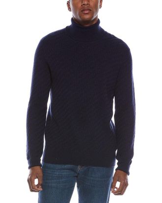 Kier + J Fancy Stitch Wool & Cashmere-Blend Turtleneck Sweater