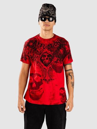 Affliction Misfits Bat Camiseta rojo