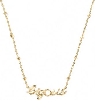 Kendra Scott Womens Big Sis Short Pendant Necklace In Gold