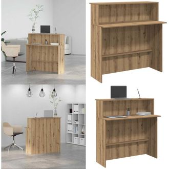 vidaXL Banco Reception Rovere Artigianale 100x50x103,5cm in Truciolato - Truciolato - Archiviazione