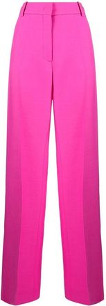 Valentino Garavani high-waisted trousers - women - Silk/Silk/Viscose/Virgin Wool - 40 - Pink