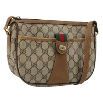 Gucci Pre-owned Cross Body Bags, female, Beige, Size: ONE SIZE Pre-owned Vintage Shoulder Bag
