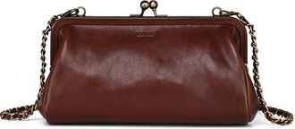 OLD TREND Iris Genuine Leather Vintage Frame Crossbody Bag in Brown at Nordstrom