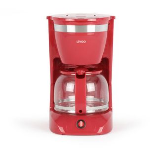 Livoo caffettiera filtro 12 tazze 800w rossa - dod163rc - livoo