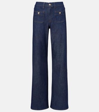 7 For All Mankind Lotta Tailorless mid-rise wide-leg jeans