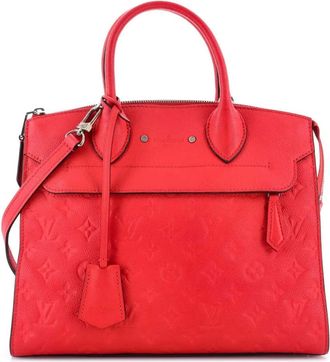 Louis Vuitton Pont Neuf Handbag Monogram Empreinte Leather MM satchel - Rood