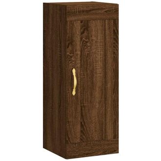 vidaXL Mobile a Parete Rovere Marrone 34,5x34x90 cm Legno Multistrato Vidaxl